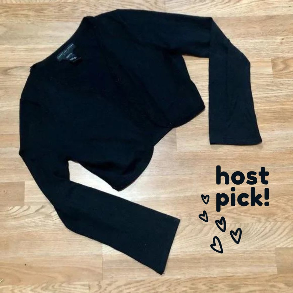 LAST CHANCE! 🍍5/$25🍍 Geoffrey Beene ♡ Crop, Long Sleeve, Open Front Cardigan - Picture 1 of 6